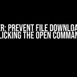 Elfinder: Prevent File Download When Clicking the Open Command